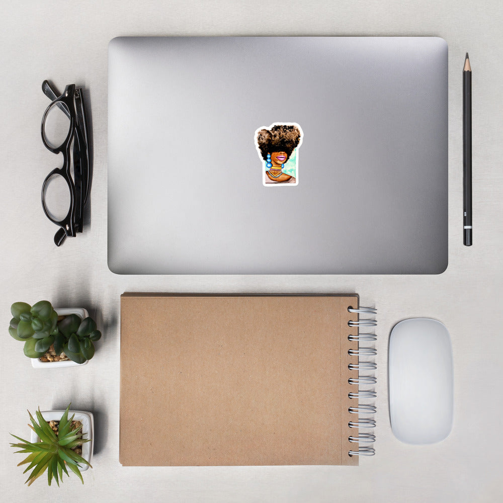 Miss Fluffy Bubble-Free Stickers