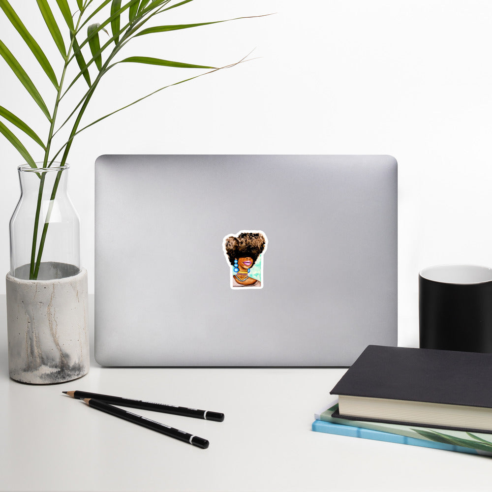 Miss Fluffy Bubble-Free Stickers