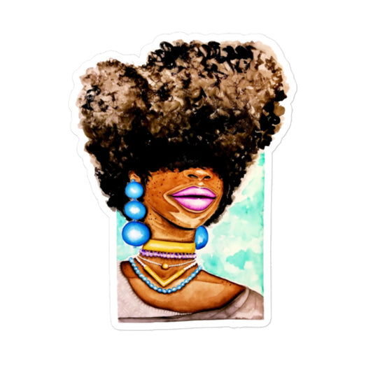 Miss Fluffy Bubble-Free Stickers